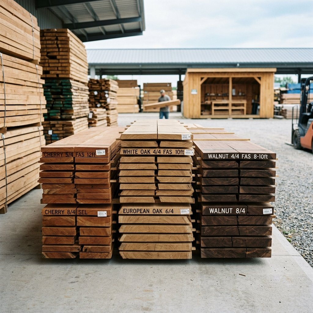 Stack of premium lumber